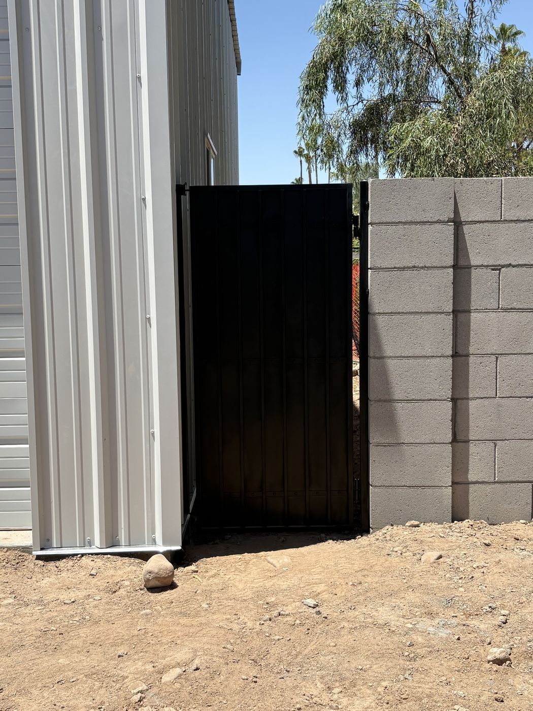 Double black gate open